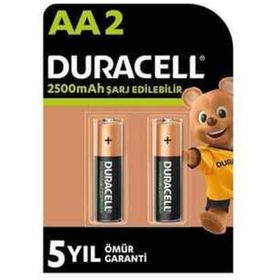 Duracell 2500 Mah AA Ni-MH 2'li Blister Şarjlı Kalem Pil