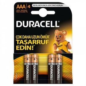Duracell 27583 1.5 Volt 4 Adet AAA İnce Kalem Pil