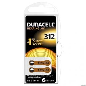 Duracell 312 PR41 6'lı Kulaklık İşitme Cihazı Pili