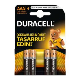 Duracell 4'lü Basic İnce Kalem Pil