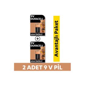 Duracell 6LR61-MN1604 9V Alkalin 2'li Pil