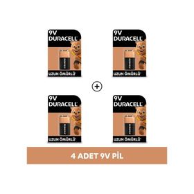 Duracell 6LR61-MN1604 9V Alkalin 4'lü Pil