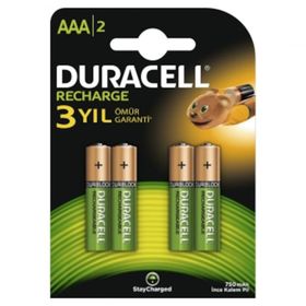 Duracell 750 mAh 4 Adet Şarj Edilebilir AAA İnce Kalem Pil