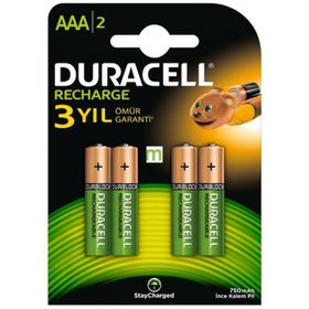 Duracell 750 mAh 4 Adet Şarj Edilebilir AAA İnce Kalem Pil
