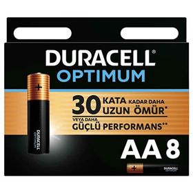 Duracell 8'li Optimum AA Alkalin Pil