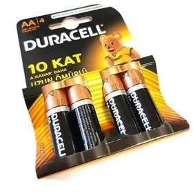 Duracell AA İnce Alkalin 4'lü Pil