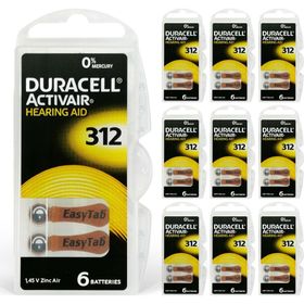 Duracell Activair 6x10 60 Adet 312 Numara İşitme Cihazı Pili