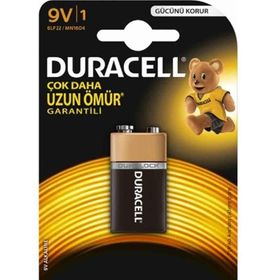 Duracell Alkalin 10 lu 9 Volt Tekli Paket Pil