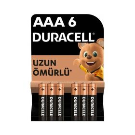 Duracell Alkalin 6 lı AAA İnce Kalem Pil