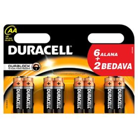 Duracell Alkalin AA 6+2 Ekonomik Paket Kalem Pil