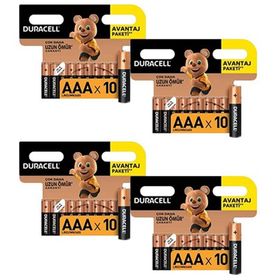 Duracell Alkalin AAA 40 Adet İnce Kalem Pil