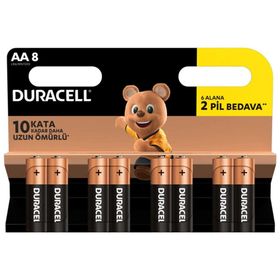 Duracell Alkalin AAA 6+2 Paket Kalem Pil