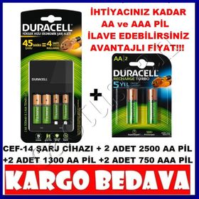 Duracell CEF14 Pilli Hızlı Şarj Seti