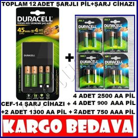 Duracell CEF14 Pilli Hızlı Şarj Seti