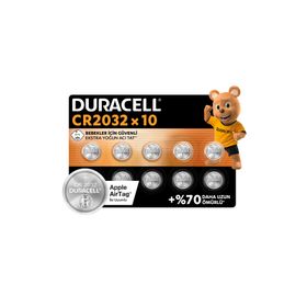 Duracell CR2032 3V 10'lu Lityum Düğme Pil