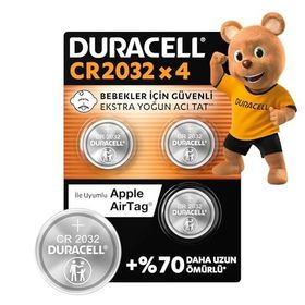 Duracell CR2032 3V 4'lü Lityum Düğme Pil
