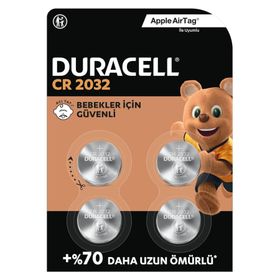 Duracell CR2032 3V 4'lü Lityum Düğme Pil