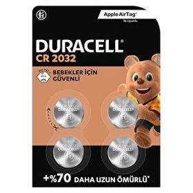 Duracell CR2032 4'lü 3 V Paket Lityum Düğme Pil