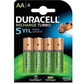 Duracell HR6 2500 mAh AA 4'lü Şarj Edilebilir Kalem Pil