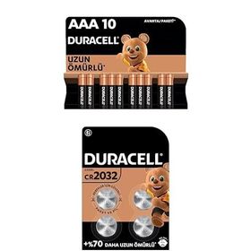 Duracell LR03-MN2400 10’lu Paket + CR2032 4’lü Paket Pil