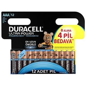 Duracell LR03-MX2400 12'li Paket Turbo Max İnce Kalem Pil