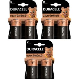 Duracell MN1300 LR20 D 6'lı Büyük Boy Pil