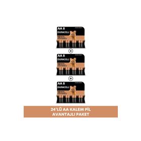 Duracell MN1500 AA 24'lü Alkalin Kalem Pil