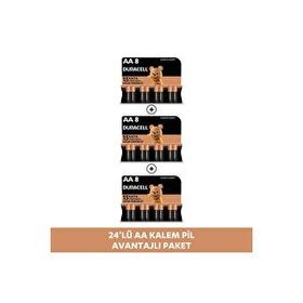 Duracell MN1500 AA 24'lü Alkalin Kalem Pil