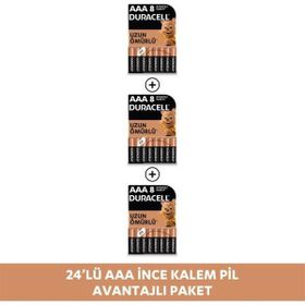 Duracell MN2400 AAA 24'lü Alkalin İnce Kalem Pil