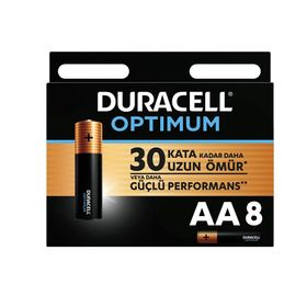 Duracell Optimum AA 8'li Kalın Kalem Pil