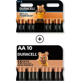 Duracell Optimum MX1500 AA 18'li Alkalin Kalem Pil