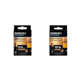 Duracell Optimum MX1500 AA 6'lı + MX2400 AAA 6'lı Alkalin Piller