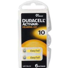 Duracell Pili İşitme Cihazı İçin 6'lı Paket İşitme Cihazı İçin 10 Numara Düğme Kulaklık Pili