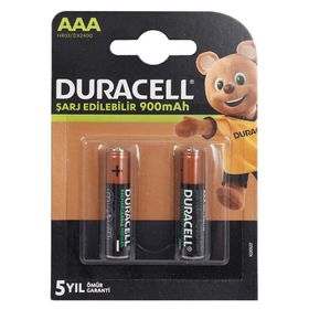 Duracell Şarj Edilebilir Ni-Mh AAA/HD03 900 mAh 2 Adet İnce Kalem Pil