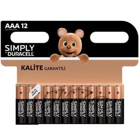 Duracell Simply İnce 12'li AAA Kalem Pil