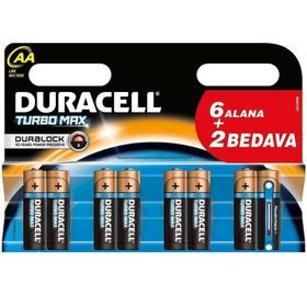 Duracell Turbo Max Alkalin AA 8'li Kalem Pil