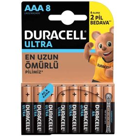 Duracell Ultra Alkalin 8’li Paket AAA Piller