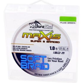 Duraking Maxis 1,5PE 0,20 mm - FG Fluo Yeşil S.Soft 8x 150 mt İp Misina