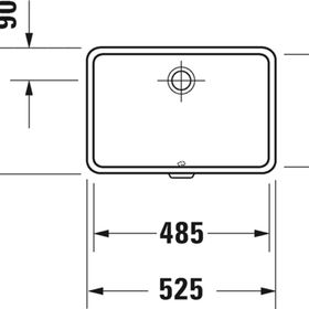 Duravit 0330480000 Vero 48 cm Tezgah Altı Lavabo