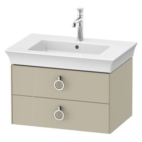 Duravit 2363750000 White Tulip 75 cm Etajerli Lavabo + Lavabo Bataryası