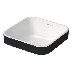 Duravit Çanak Happy D.2 Plus 40x40 cm İçi Beyaz Dışı Siyah Lavabo