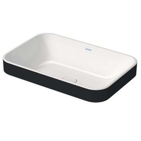 Duravit Happy D.2 60x40 cm Antrasit Beyaz Tezgahüstü Lavabo