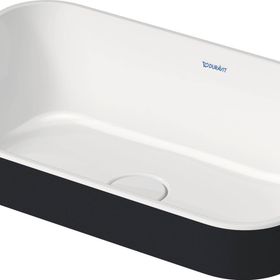 Duravit Happy D.2 60x40 cm Antrasit Beyaz Tezgahüstü Lavabo