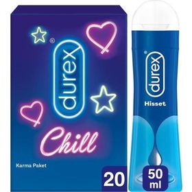 Durex 20’li Chill Karma Paket Prezervatif+50 ml Play Hisset Kayganlaştırıcı Jel