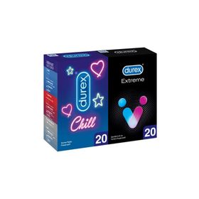 Durex 20’li Chill Karma Prezervatif+20'li Durex Extreme Geciktiricili Prezervatif