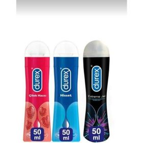 Durex 3x50 ml Extreme Play ve Çilek Kayganlaştırıcı Jel