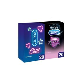 Durex Chill 20'li + Intense 20'li Prezervatif