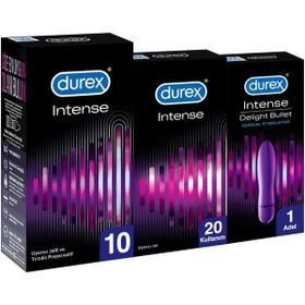 Durex Delight Bullet + Uyarıcı Jel + Uyarıcı 10'lu Prezervatif