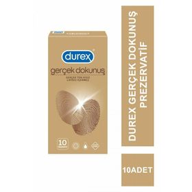 Durex Gerçek Dokunuş Gerçek Ten Hissi Lateks İçermez 10lu Prezervatif
