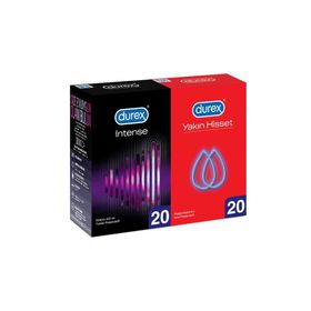 Durex Intense 20’li + Durex Yakın Hisset 20’li Prezervatif